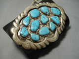 Native American One Of The Best Biggest Vintage Zuni Turquoise Sterling Silver Ketoh Bracelet-Nativo Arts