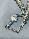 Native American One Of The Best Ever Vintage Navajo Spiny Oyster Sterling Silver Necklace-Nativo Arts