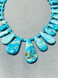 Native American One Of The Best Ever Vintage Santo Domingo Gilbert Turquoise Heishi Necklace-Nativo Arts