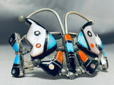 Native American One Of The Best Vintage Zuni Butterfly Turquoise Sterling Silver Bracelet-Nativo Arts