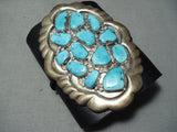 Native American One Of The Best Vintage Zuni Turquoise Sterling Silver Ketoh Bracelet-Nativo Arts