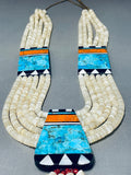 Native American One Of The Biggest Santo Domingo Turquoise Heishi Necklace-Nativo Arts