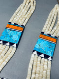 Native American One Of The Biggest Santo Domingo Turquoise Heishi Necklace-Nativo Arts