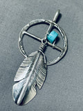 Native American Outstanding Ben Begaye (d.) Old Kingman Sterling Silver Pendant-Nativo Arts