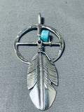 Native American Outstanding Ben Begaye (d.) Old Kingman Sterling Silver Pendant-Nativo Arts