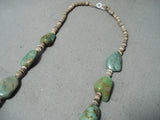 Native American Outstanding Santo Domingo Royston Turquoise Heishi Necklace-Nativo Arts