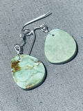 Native American Pretty Santo Domingo Royston Turquoise Sterling Silver Earrings-Nativo Arts