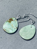 Native American Pretty Santo Domingo Royston Turquoise Sterling Silver Earrings-Nativo Arts