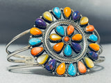 Rare Colorful Southwest Turquoise Shell Sterling Silver Bracelet-Nativo Arts