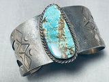 Native American Rare Older Mexican/ Navajo Vintage Turquoise Sterling Silver Bracelet-Nativo Arts