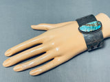 Native American Rare Older Mexican/ Navajo Vintage Turquoise Sterling Silver Bracelet-Nativo Arts