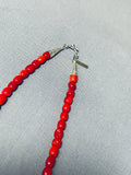 Native American Sensational Singer Signed Corals Turquoise Sterling Silver Necklace-Nativo Arts