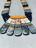 Native American Showstopper Santo Domingo Turquoise Inlay Sterling Silver Necklace-Nativo Arts