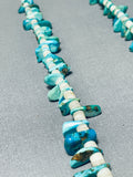 Native American Spectacular Vintage Santo Domingo Turquoise Jet Shell Necklace-Nativo Arts