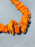Native American Stunning Santo Domingo Chunky Coral Sterling Silver Necklace-Nativo Arts
