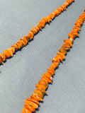 Native American Stunning Santo Domingo Chunky Coral Sterling Silver Necklace-Nativo Arts