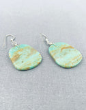 Native American Superb Santo Domingo Royston Turquoise Sterling Silver Earrings-Nativo Arts