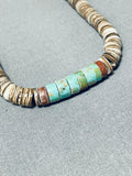 Native American Superb Vintage Santo Domingo Turquoise Pipestone Sterling Silver Necklace-Nativo Arts