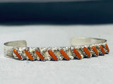 Native American Superb Zuni Corals Sterling Silver Bracelet-Nativo Arts