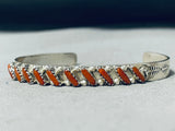 Native American Superb Zuni Corals Sterling Silver Bracelet-Nativo Arts