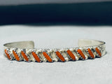 Native American Superb Zuni Corals Sterling Silver Bracelet-Nativo Arts