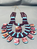 Native American The Best Santo Domingo Turquoise Pruple Inlay Necklace-Nativo Arts