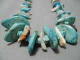 Native American Tremendous Vintage Santo Domingo Sterling Silver Graduated Turquoise Necklace-Nativo Arts