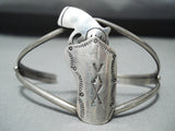 Native American Unique Vintage Sterling Silver Holster Bracelet-Nativo Arts