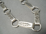 Native American Very Important Anthony Lovato Vintage Santo Domingo Sterling Silver Necklace-Nativo Arts