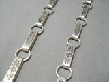Native American Very Important Anthony Lovato Vintage Santo Domingo Sterling Silver Necklace-Nativo Arts