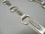 Native American Very Important Anthony Lovato Vintage Santo Domingo Sterling Silver Necklace-Nativo Arts