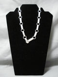 Native American Very Important Anthony Lovato Vintage Santo Domingo Sterling Silver Necklace-Nativo Arts