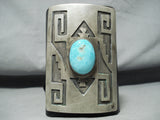 Native American Very Rare Vintage Hopi Turquoise Sterling Silver Ketoh Bracelet Old-Nativo Arts