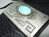 Native American Very Rare Vintage Hopi Turquoise Sterling Silver Ketoh Bracelet Old-Nativo Arts