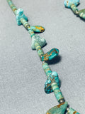 Native American Very Rare Vintage Santo Domingo Rare Turquoise Sterling Silver Necklace-Nativo Arts