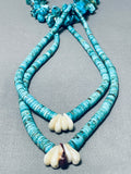 Native American Very Rare Vintage Santo Domingo Turquoise Nugget Heishi Necklace-Nativo Arts