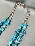 Native American Very Rare Vintage Santo Domingo Turquoise Nugget Heishi Necklace-Nativo Arts