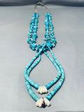 Native American Very Rare Vintage Santo Domingo Turquoise Nugget Heishi Necklace-Nativo Arts