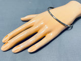 Norm Woody Vintage Native American Navajo Sterling Silver Bangle Bracelet-Nativo Arts