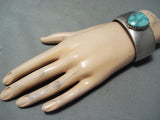 Noteworthy Native American Navajo Carico Lake Turquoise Sterling Silver Bracelet-Nativo Arts