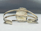 Noteworthy Vintage Native American Navajo Seafoam Turquoise Sterling Silver Bracelet-Nativo Arts