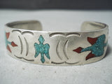 Noteworthy Vintage Navajo Turquoise Sterling Silver Bracelet Native American Old-Nativo Arts