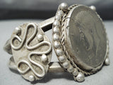 Old Vintage Native American Navajo Coin Sterling Silver Bracelet-Nativo Arts