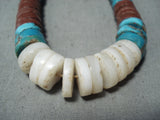 Older Vintage Santo Domingo Turquoise Necklace Native American Old-Nativo Arts