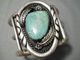One Biggest Vintage Native American Navajo Cerrillos Turquoise Sterling Silvr Bracelet- 173 Gram-Nativo Arts