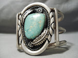One Biggest Vintage Native American Navajo Cerrillos Turquoise Sterling Silvr Bracelet- 173 Gram-Nativo Arts