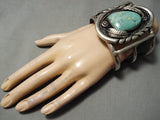 One Biggest Vintage Native American Navajo Cerrillos Turquoise Sterling Silvr Bracelet- 173 Gram-Nativo Arts