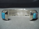 One Of A Kind Native American Navajo Multi Colored Opals Inlay Sterling Silver Bracelet-Nativo Arts