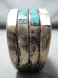 One Of Best Early Small Wrist Vintage Native American Zuni Turquoise Sterling Silver Bracelet-Nativo Arts