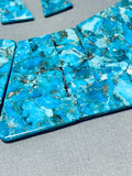 One Of Most Incredible Native American Turquoise Inlay Sterling Silver Necklace-Nativo Arts